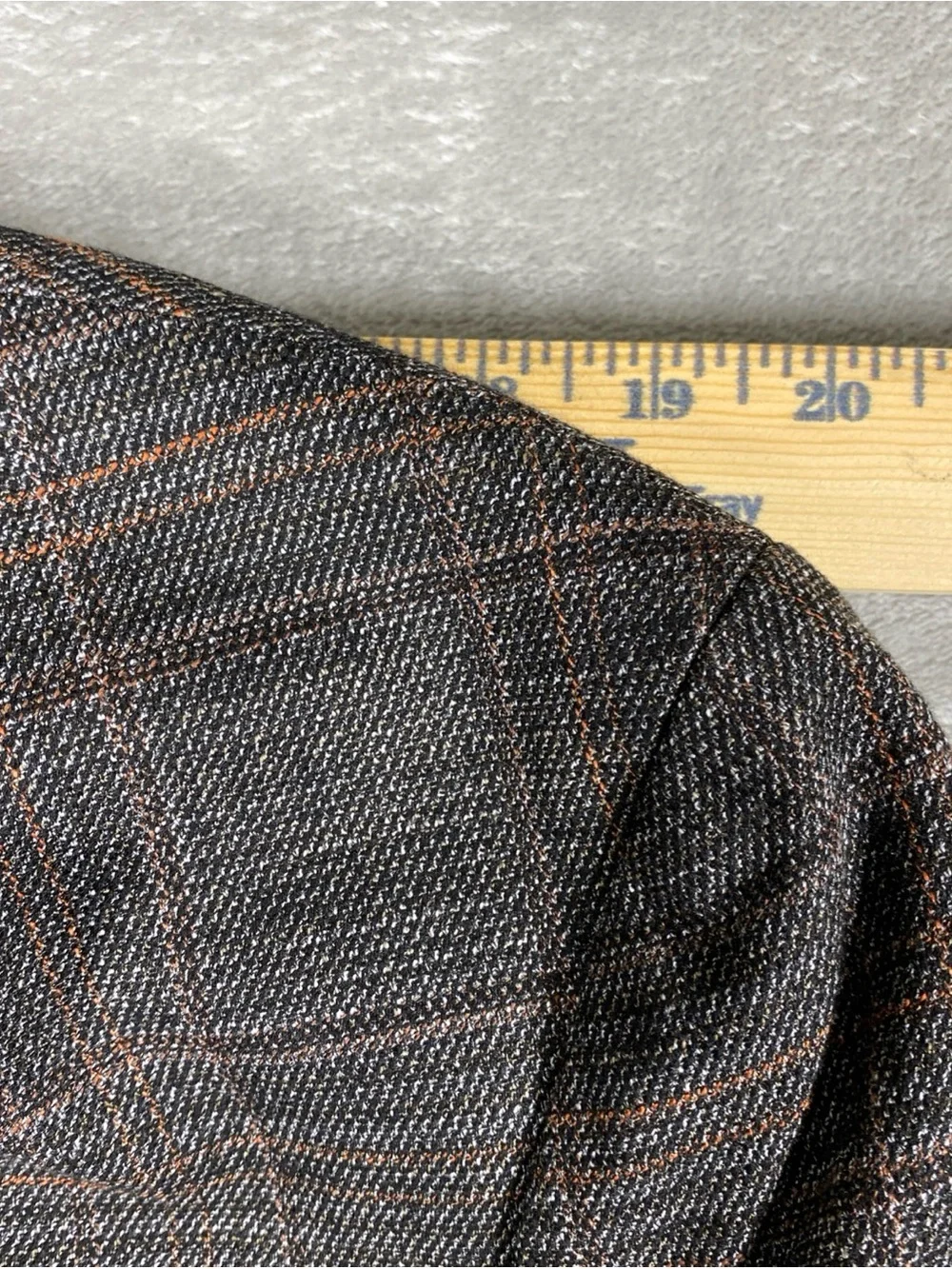Joseph Abboud Heritage Men’s 42R Blazer Gray Brown Plaid Stretch 2 Button